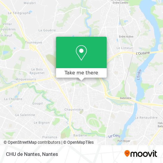 CHU de Nantes map