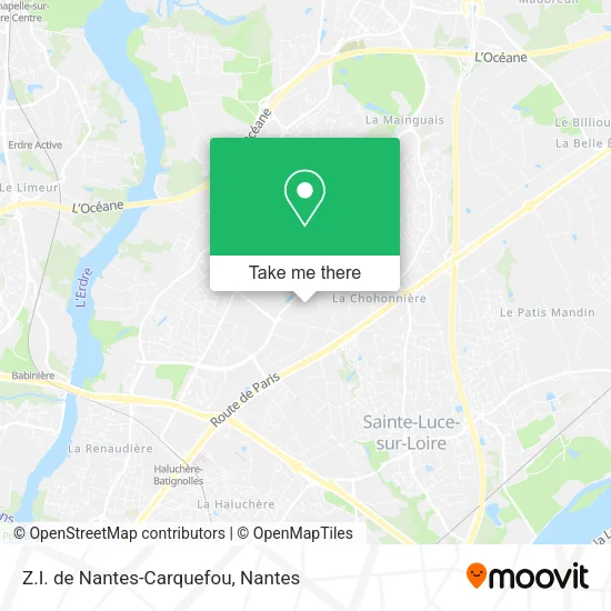 Mapa Z.I. de Nantes-Carquefou