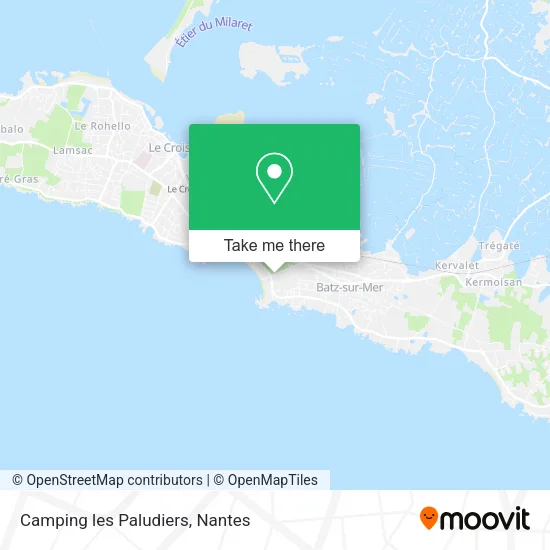Camping les Paludiers map