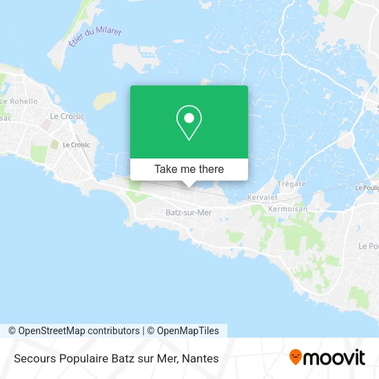 Secours Populaire Batz sur Mer map