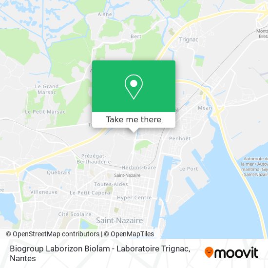 Biogroup Laborizon Biolam - Laboratoire Trignac map