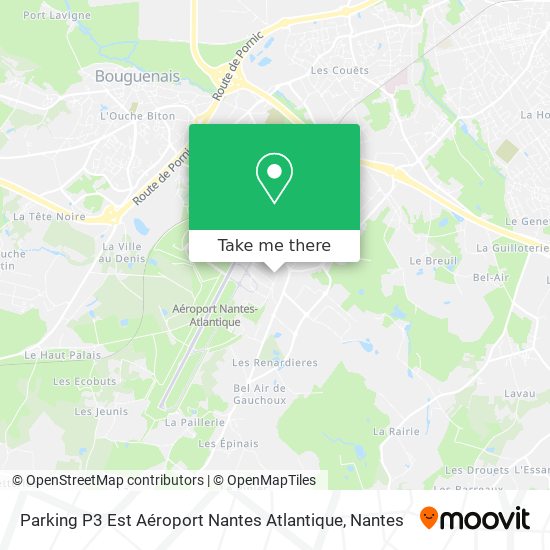Parking P3 Est Aéroport Nantes Atlantique map