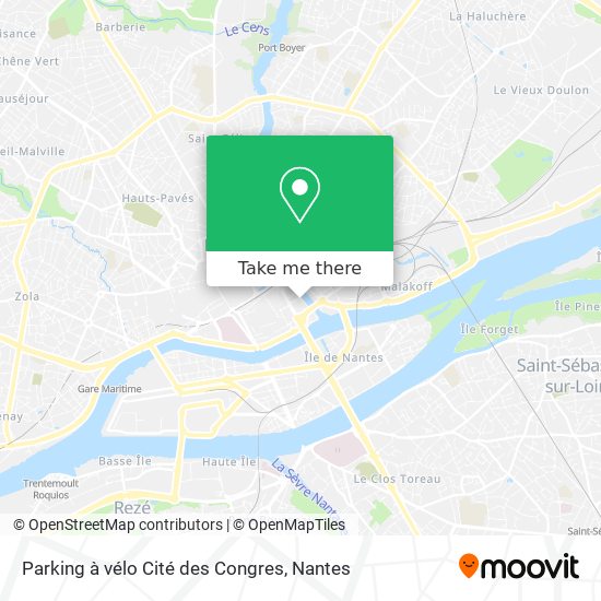 Parking à vélo Cité des Congres map