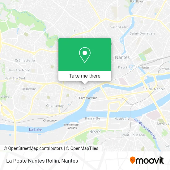 La Poste Nantes Rollin map