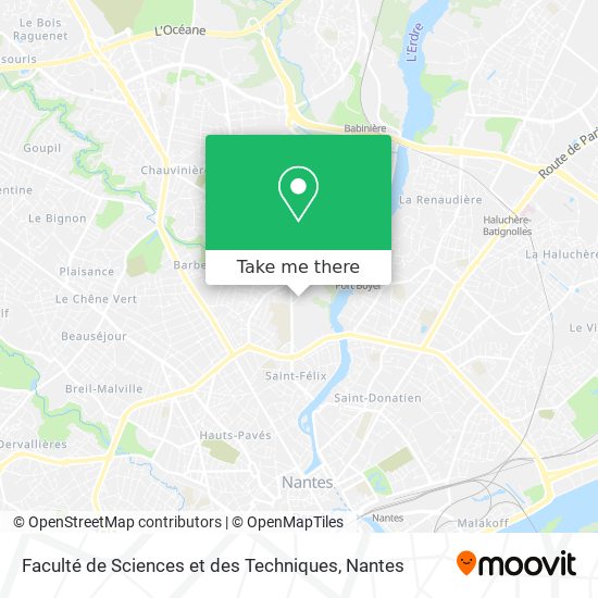 Mapa Faculté de Sciences et des Techniques