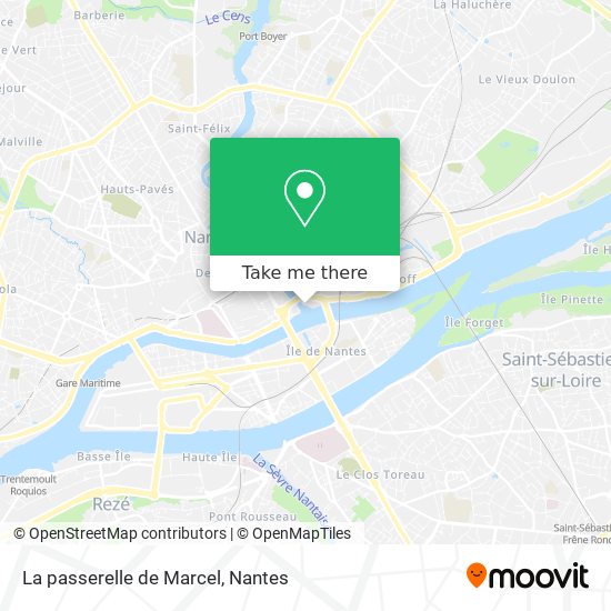 Mapa La passerelle de Marcel