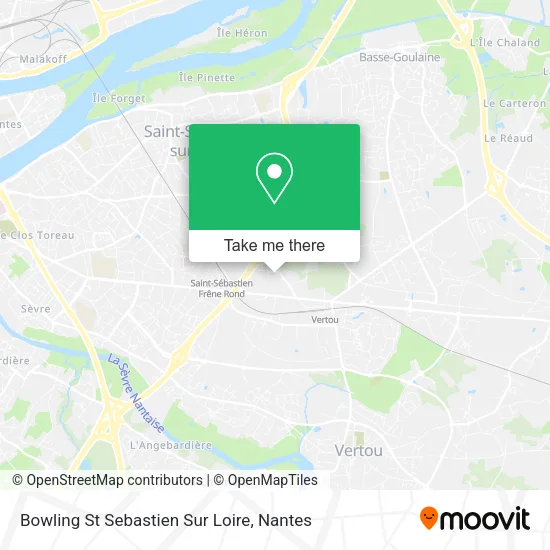 Bowling St Sebastien Sur Loire map