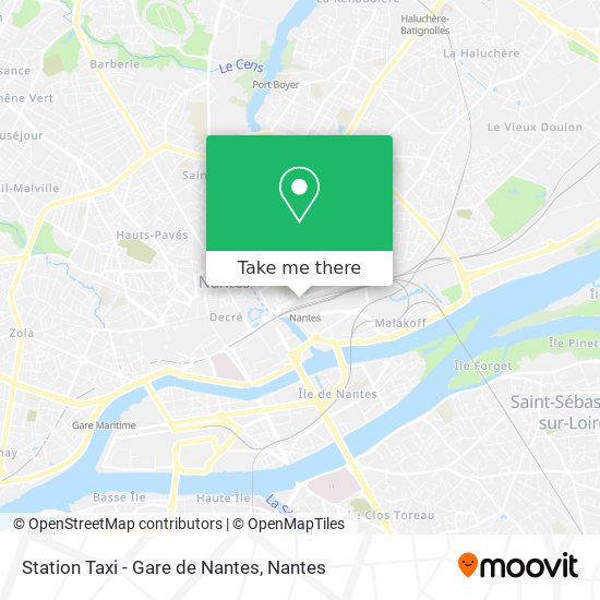 Station Taxi - Gare de Nantes map