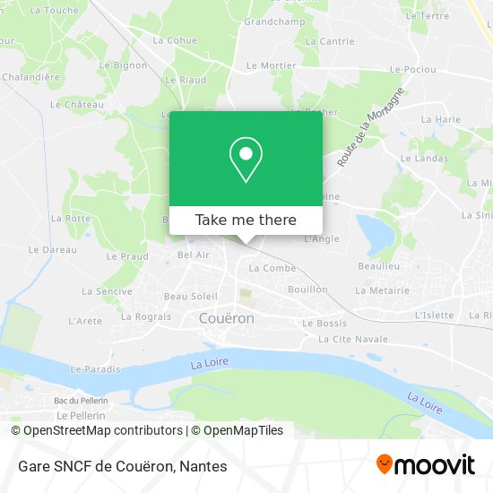 Gare SNCF de Couëron map