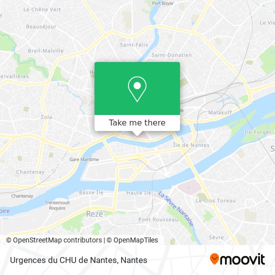 Urgences du CHU de Nantes map
