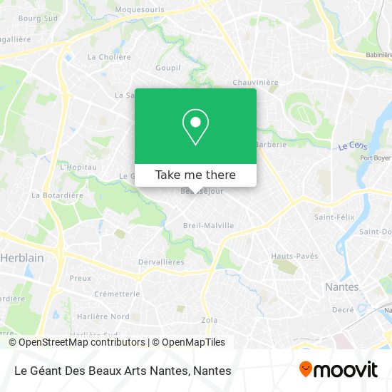 Le Géant Des Beaux Arts Nantes map