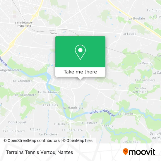 Terrains Tennis Vertou map