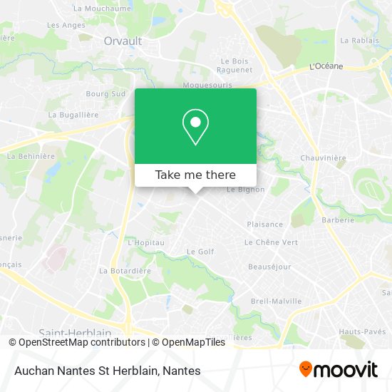 Auchan Nantes St Herblain map