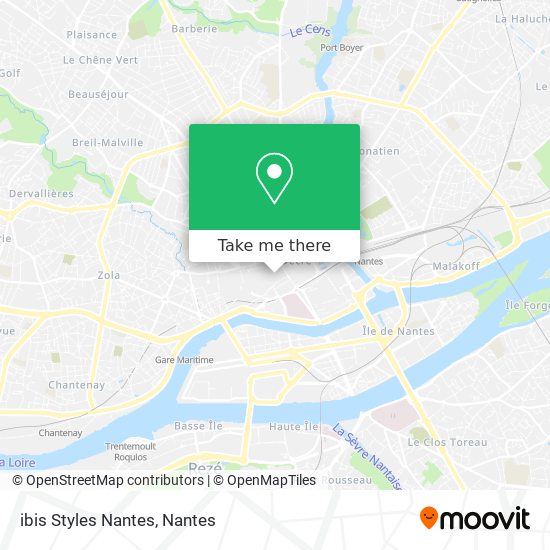 Mapa ibis Styles Nantes