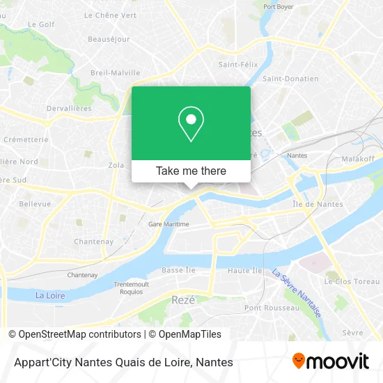 Mapa Appart'City Nantes Quais de Loire