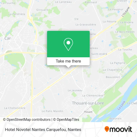 Mapa Hotel Novotel Nantes Carquefou