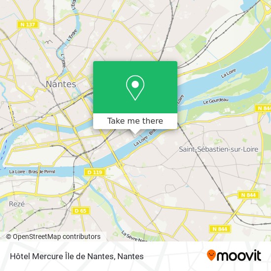 Mapa Hôtel Mercure Île de Nantes