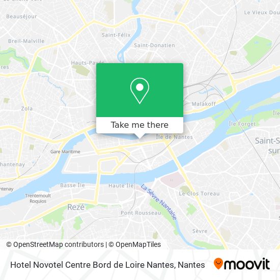 Hotel Novotel Centre Bord de Loire Nantes map