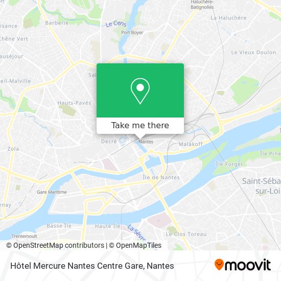 Hôtel Mercure Nantes Centre Gare map