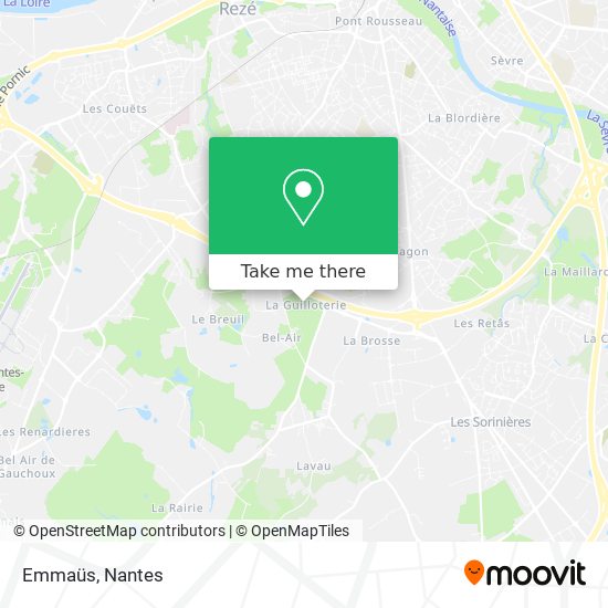Emmaüs map