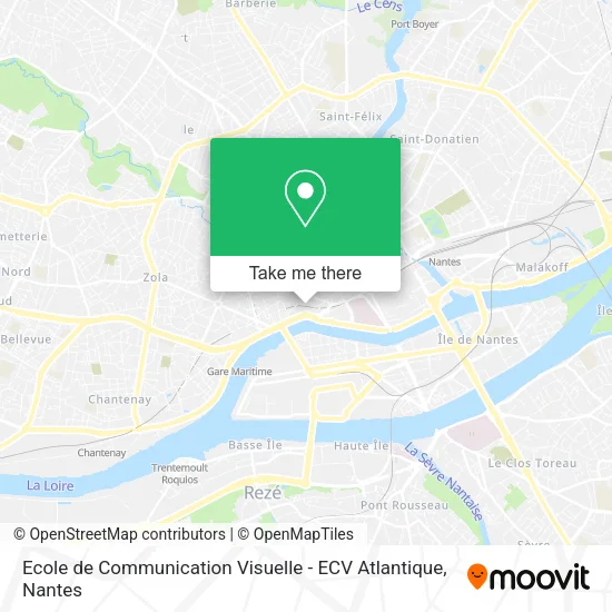 Mapa Ecole de Communication Visuelle - ECV Atlantique