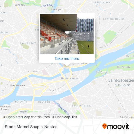 Mapa Stade Marcel Saupin