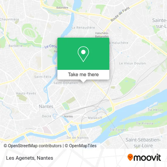 Les Agenets map