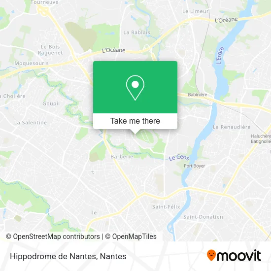 Mapa Hippodrome de Nantes