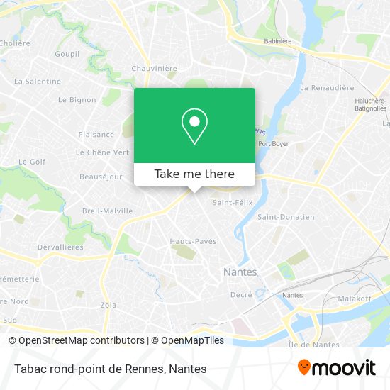 Tabac rond-point de Rennes map