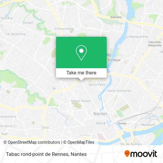 Tabac rond-point de Rennes map