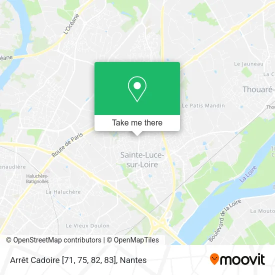Mapa Arrêt Cadoire [71, 75, 82, 83]