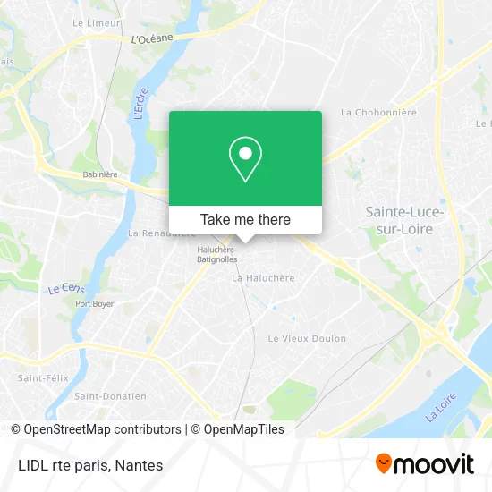 LIDL rte paris map