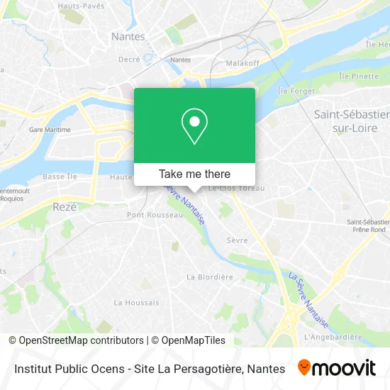 Institut Public Ocens - Site La Persagotière map