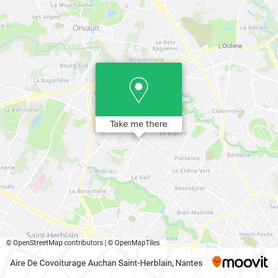 Aire De Covoiturage Auchan Saint-Herblain map