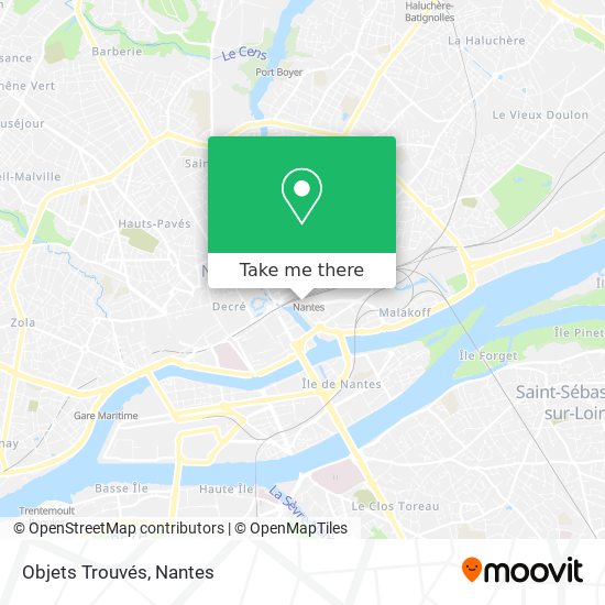 Objets Trouvés map