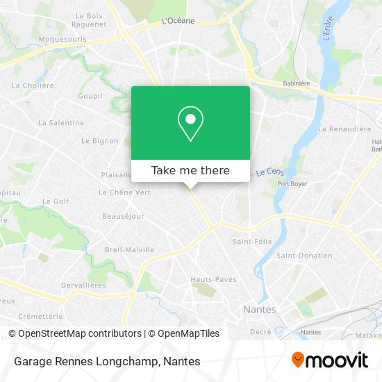 Garage Rennes Longchamp map