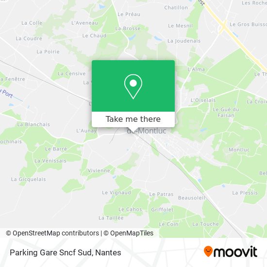Parking Gare Sncf Sud map