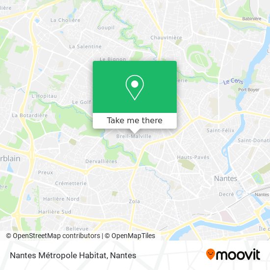 Mapa Nantes Métropole Habitat