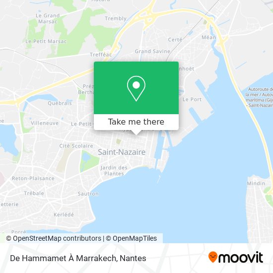 De Hammamet À Marrakech map