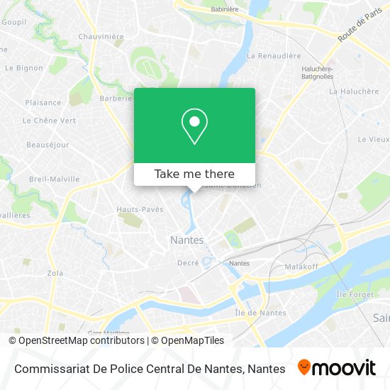 Commissariat De Police Central De Nantes map