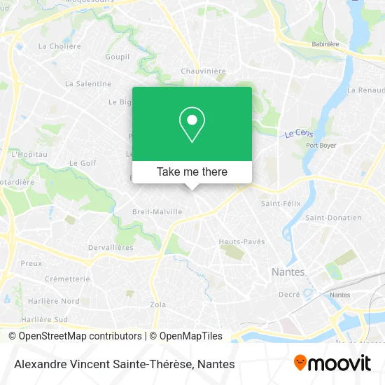 Mapa Alexandre Vincent Sainte-Thérèse