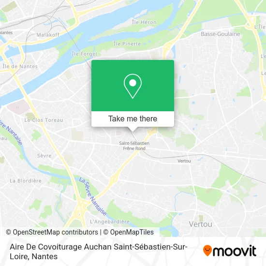 Mapa Aire De Covoiturage Auchan Saint-Sébastien-Sur-Loire
