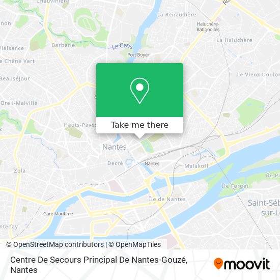 Centre De Secours Principal De Nantes-Gouzé map