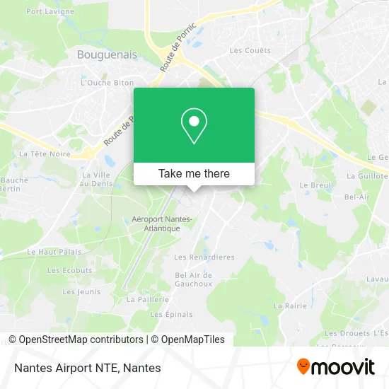 Nantes Airport NTE map