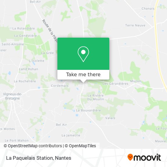 La Paquelais Station map