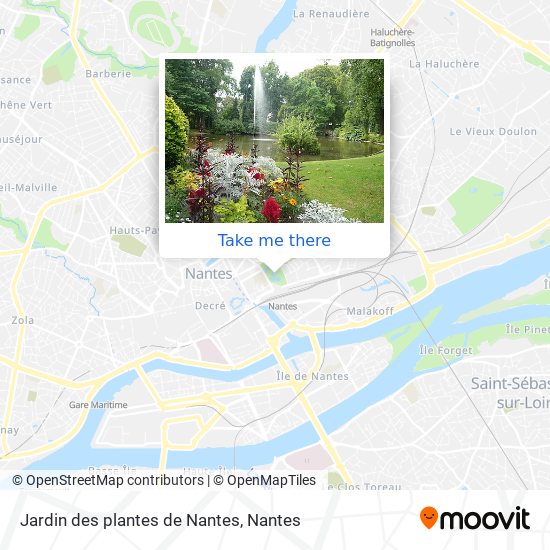 Jardin des plantes de Nantes map