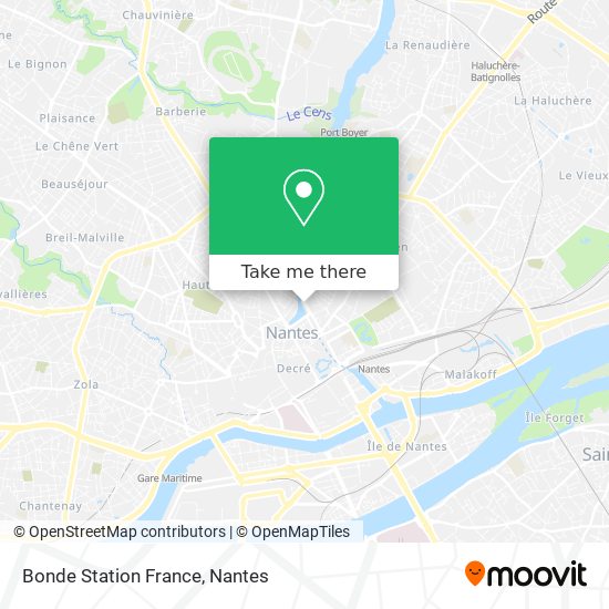 Bonde Station France map