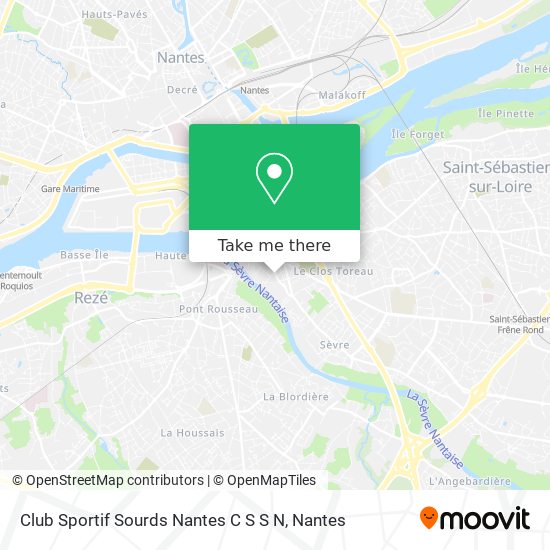 Mapa Club Sportif Sourds Nantes C S S N