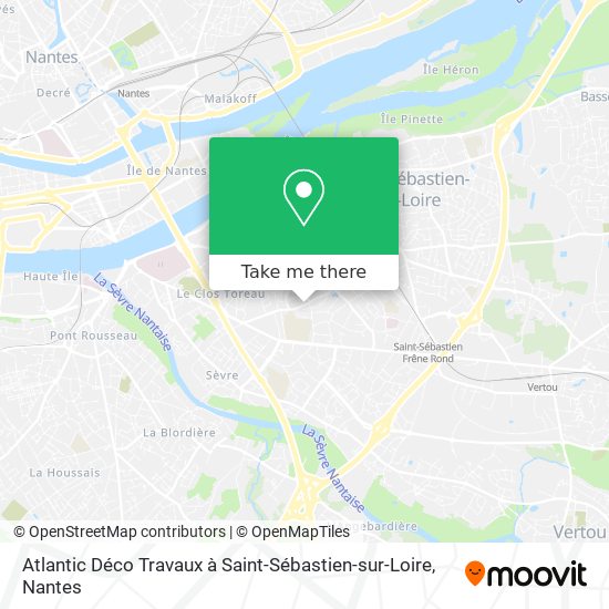 Atlantic Déco Travaux à Saint-Sébastien-sur-Loire map