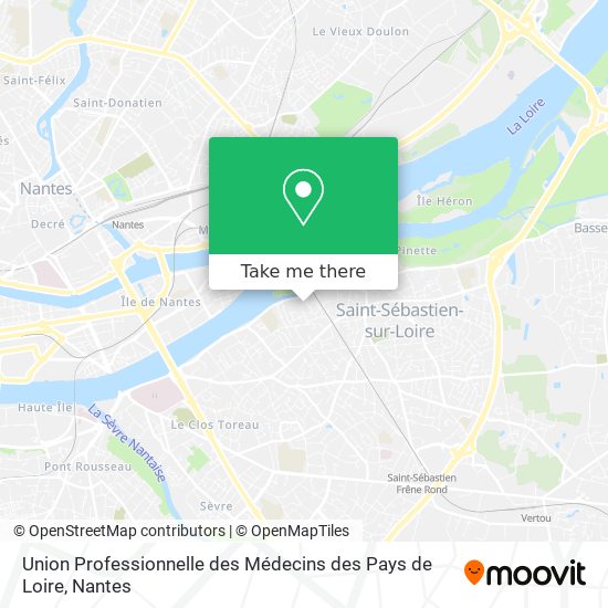 Union Professionnelle des Médecins des Pays de Loire map